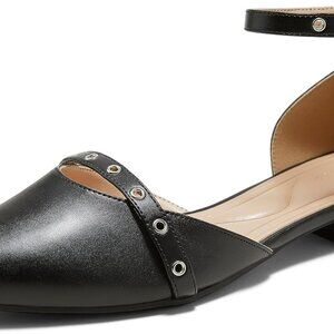 Pointed Toe Flats Women Faux Leather Ankle Strap Dress Shoes Size 8